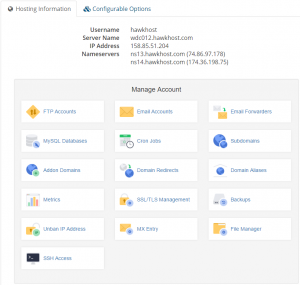 Client Area cPanel Integration